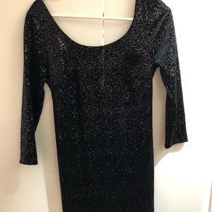 Black sequin bodycon dress